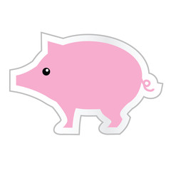 Cartoon Pork Sticker