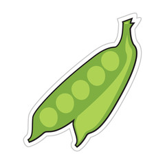 Cartoon Peas Sticker