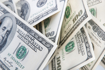 money background of american hundred dollar banknotes