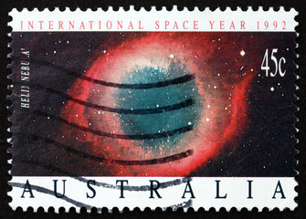Postage stamp Australia 1992 Helix Nebula, Planetary Nebula