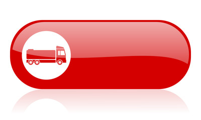 truck red web glossy icon