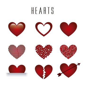 hearts vector