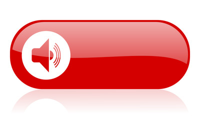 volume red web glossy icon