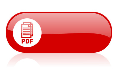 pdf red web glossy icon