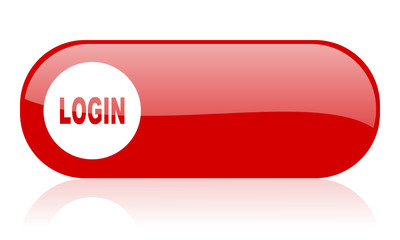 login red web glossy icon