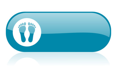 footprint blue web glossy icon