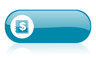 money blue web glossy icon