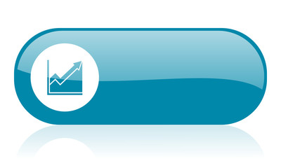 histogram blue web glossy icon