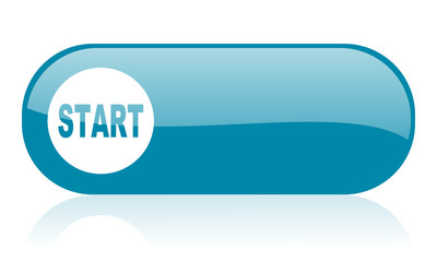 start blue web glossy icon