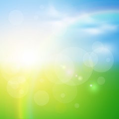 Obraz premium Green, sunny natural background