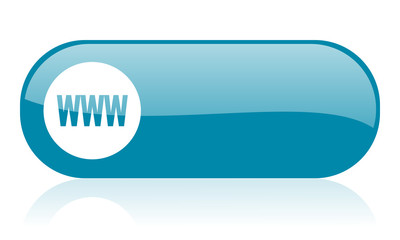 www blue web glossy icon