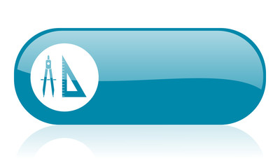 e-learning blue web glossy icon