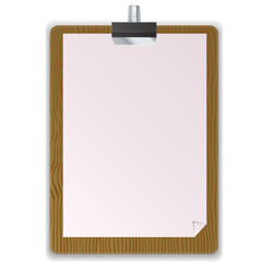 Wooded Black Clipboard