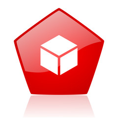 box red web glossy icon