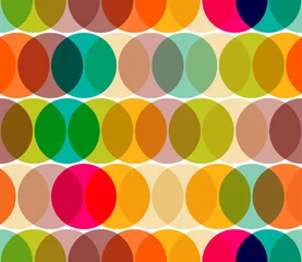 Fototapete Farbenfroh Nahtloses Muster des abstrakten geometrischen Kreises
