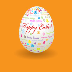 Ostern Osterei Bemalt Bunt Hintergrund Gelb