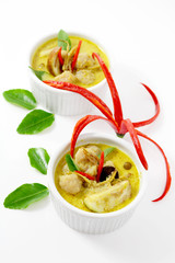 Fish ball green  curry.