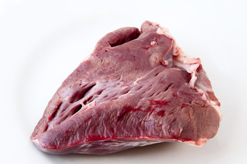 Raw beef  heart - meat