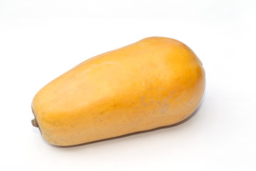 Papaya fruit isolate on the white background