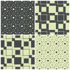seamless patterns with squares, vector illustration