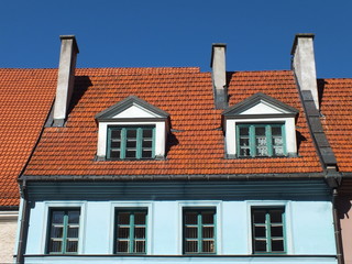 Red roof and dormers (Riga, Latvia)