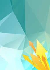 abstract polygon background with arrows