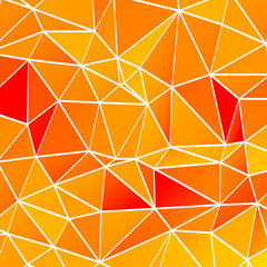red and orange polygon abstraction