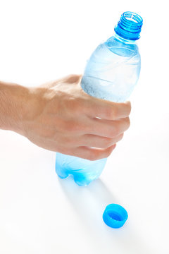 Hand with bottle