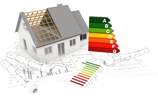 Rohbau Einfamilienhaus und Pl&auml;ne, Energieeffizienz