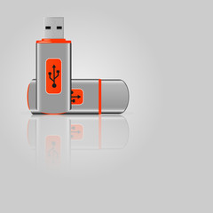 USB pen drive icon.