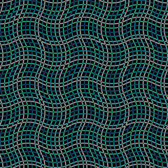 Seamless wavy pattern on dark