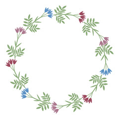 Floral wreath with decorative flowers
