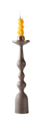 Fototapeta premium Candlestick with burning candle