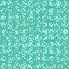 Seamless hand drawn green patten with chains