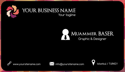 Abstract colorful business card