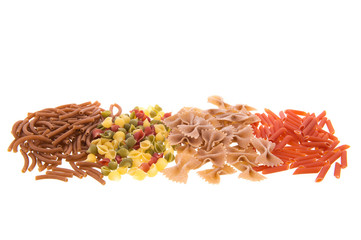 Wholemeal pasta assortment