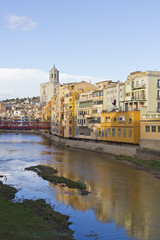 Fototapeta na wymiar Girona city scene