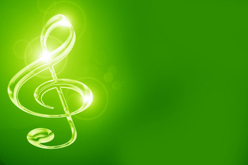Glowing musical note