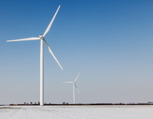 Windturbines in winter