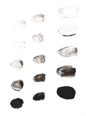fingerprints on a white background