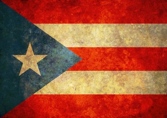 Grunge Puerto Rico Flag