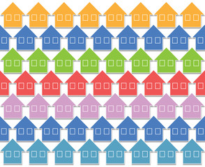 pastel color houses