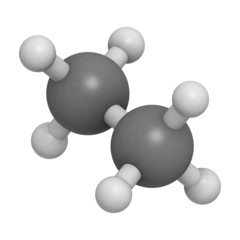 ethane natural gas component, molecular model