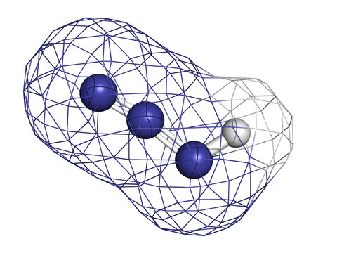 Hydrazoic acid (hydrogen azide) molecule