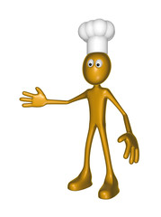 cartoon guy with cook hat
