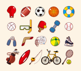 sport element icons set
