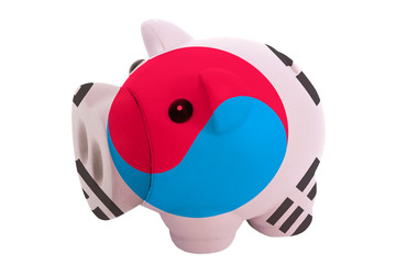 piggy rich bank in colors  national flag of south korea    for s