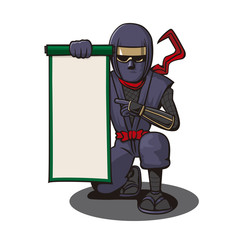 巻物を差し出す忍者