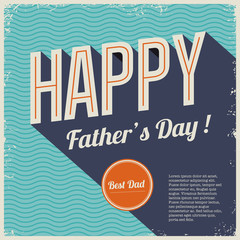 Happy fathers day card vintage retro type font