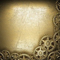 gear wheels on gold